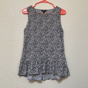 NWT Express ribbed dot peplum tank